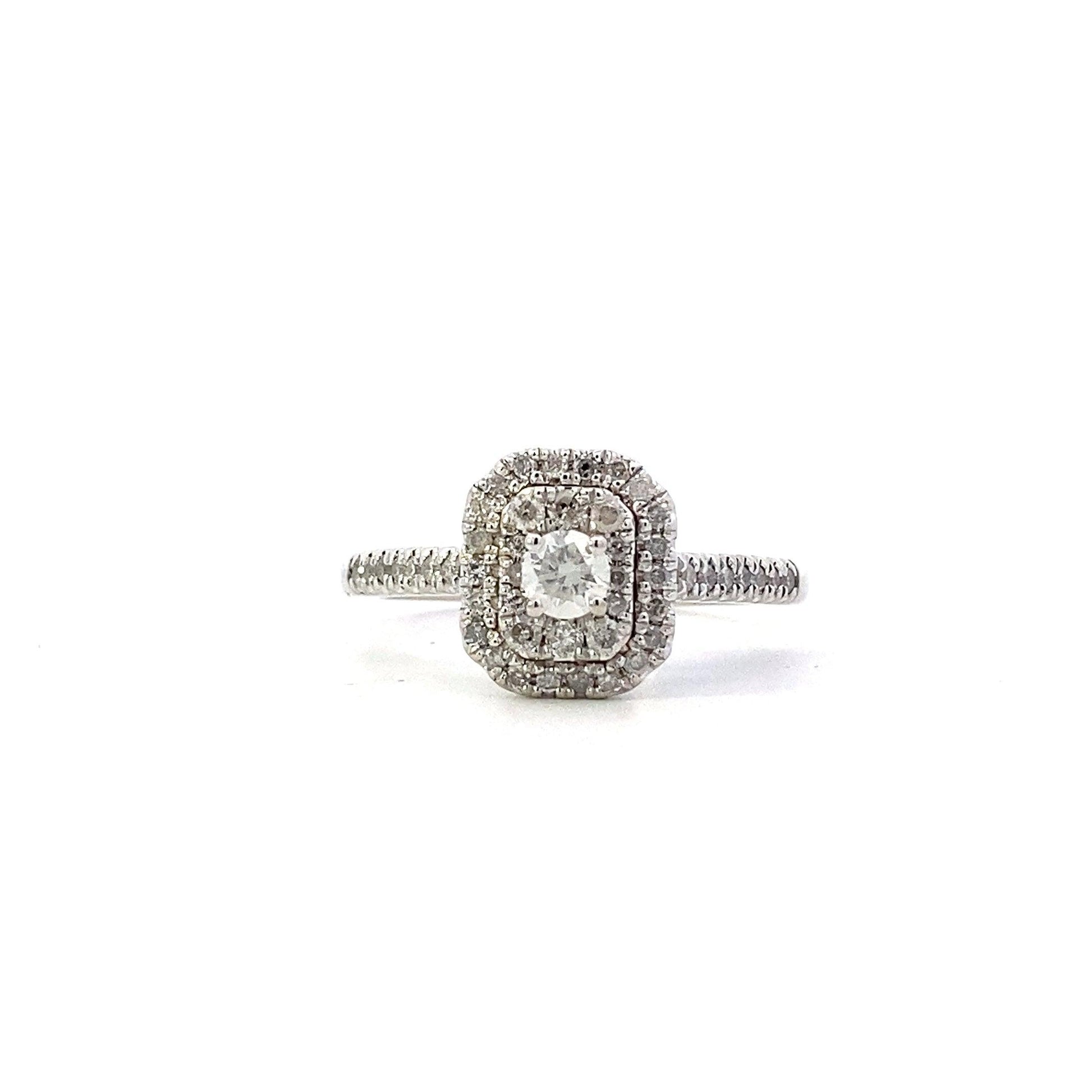 Anillo de Diamantes para Mujer en Oro Blanco de 10K - 0.40ct - ipawnishop.com