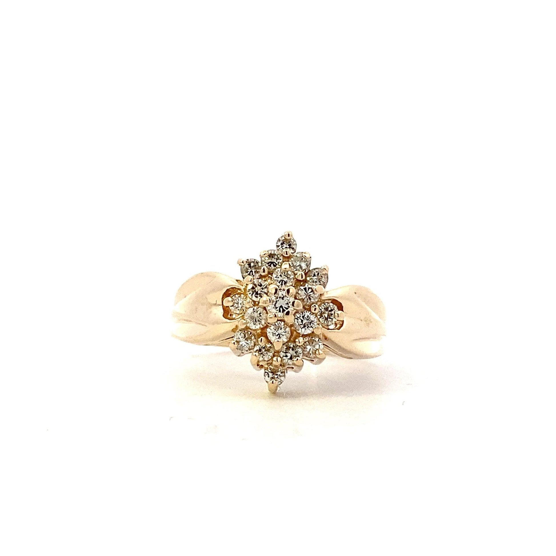 Anillo de Diamantes para Mujer en Oro Amarillo 14K - 0.43ct - ipawnishop.com