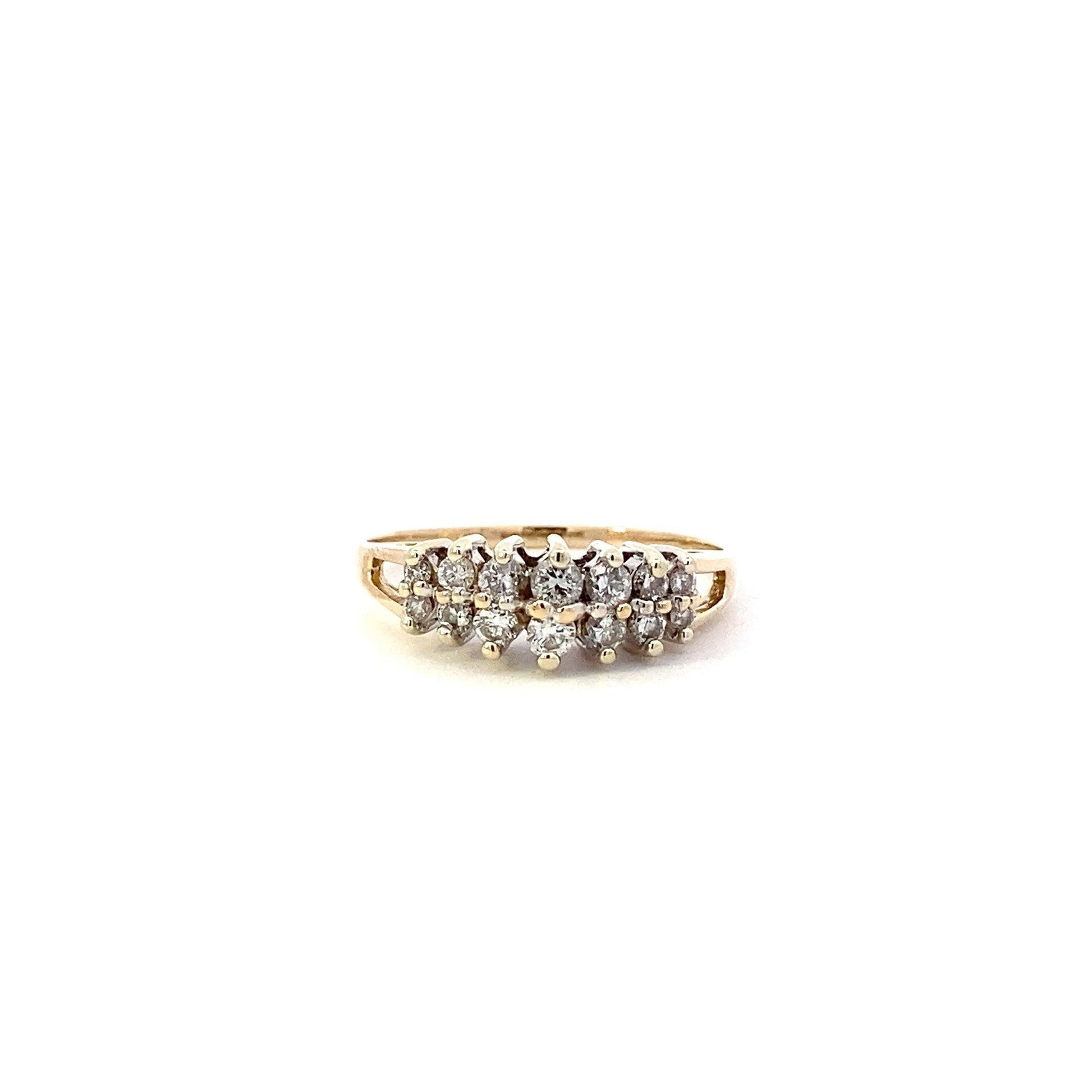 Anillo de Diamantes para Mujer en Oro Amarillo 14K - 0.58ct - ipawnishop.com