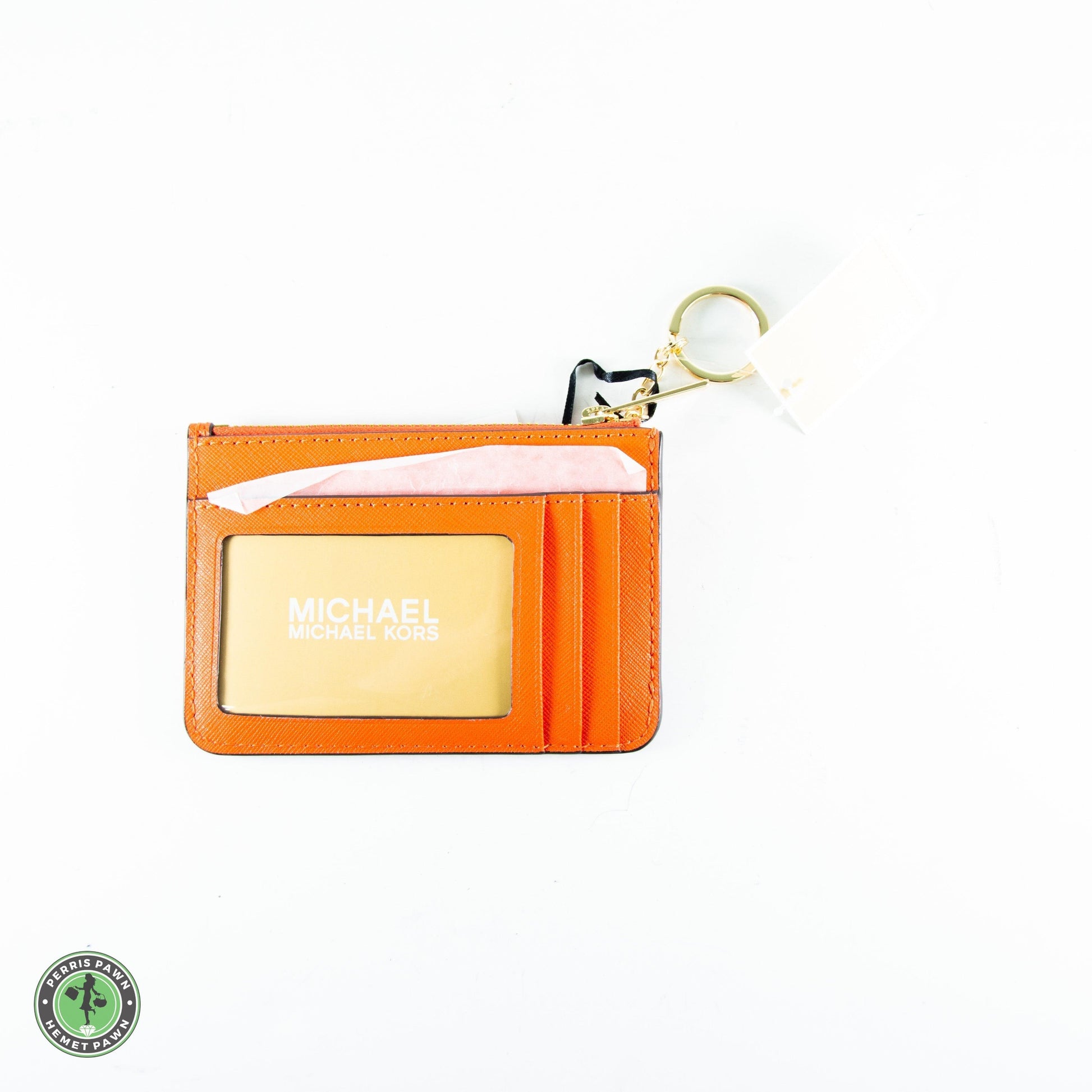 Michael Kors Coinpouch ID / Card Case Cuero Clementine - ipawnishop.com